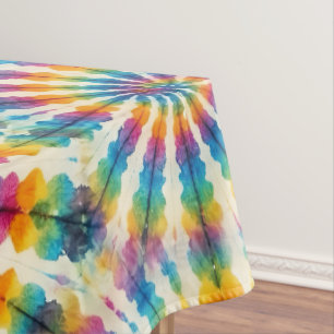 Psychedelische Tie Dye Groovy Retro-Tischdecke Tischdecke