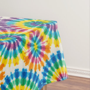 Psychedelische Tie Dye Groovy Retro-Tischdecke Tischdecke