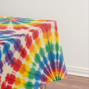 Psychedelische Tie Dye Groovy Retro-Tischdecke Tischdecke