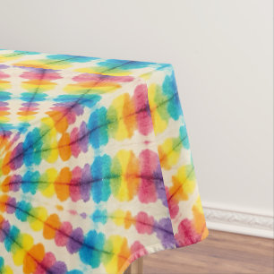 Psychedelische Tie Dye Groovy Retro-Tischdecke Tischdecke