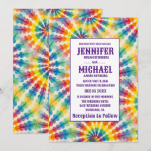 Psychedelische Tiedye-Hochzeitseinladungen