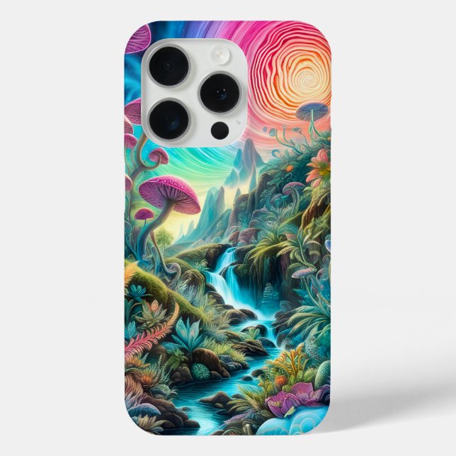 Psychedelische Traumwelt verzaubert Case-Mate iPhone Hülle (Rückseite)