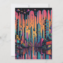Psychedelische triefende Stadt Kunst