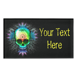 Psychedelische Trippy-Explosion-Tasse Namenschild