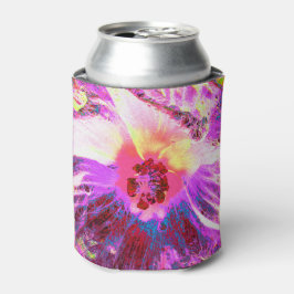 Psychedelische Trippy Rainbow Colors Hibiskus Blum Dosenkühler