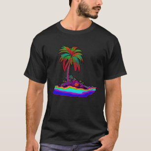 Psychedelische Tropeninsel T-Shirt