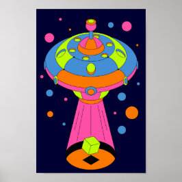 Psychedelische UFO-Entführung Poster