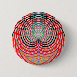 Psychedelische umsponnene Kreise Button