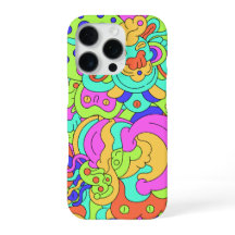 Psychedelische verzerrte Gesichter Handyhülle