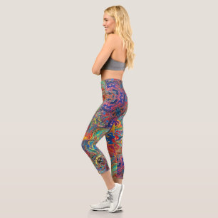 Psychedelische Vibration - Hübsche Capris-Leggings Capri Leggings