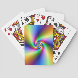 Psychedelische Vier-Wind-Spiral-Spielkarten Spielkarten