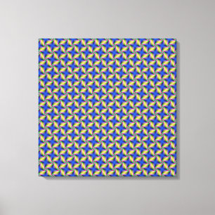 Psychedelische Vier Winde Spiral gekachelte Canvas Leinwanddruck