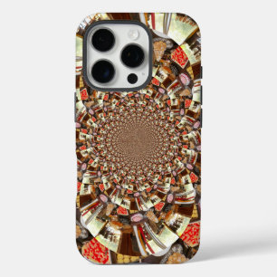 Psychedelische Vision   Erdig braune Farbtöne Abst iPhone 16 Pro Hülle