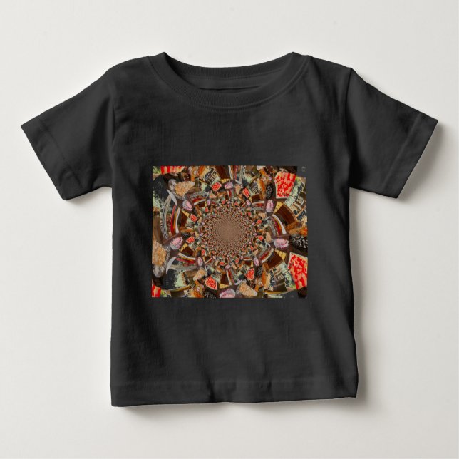 Psychedelische Vision von Brown Hues Baby T-shirt (Vorderseite)