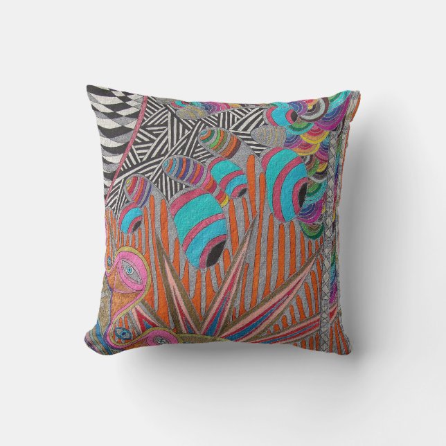 Psychedelische Visionen Kissen (Vorderseite)