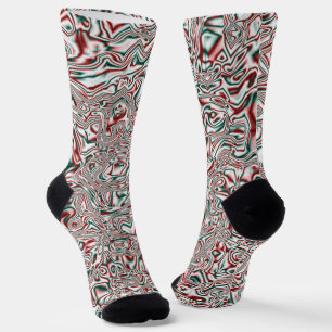 Psychedelische Weihnachtssocken Socken