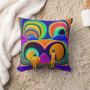 Psychedelische Welt Kissen
