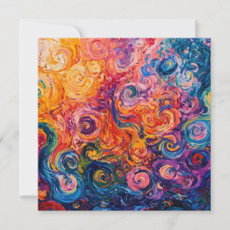 Psychedelische Wirbel Ölgemälde Einladung