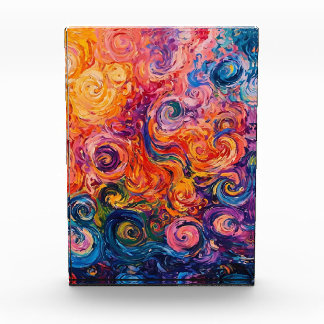 Psychedelische Wirbel Ölgemälde Fotoblock
