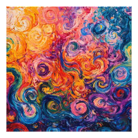 Psychedelische Wirbel Ölgemälde