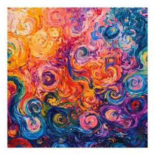 Psychedelische Wirbel Ölgemälde Fotodruck