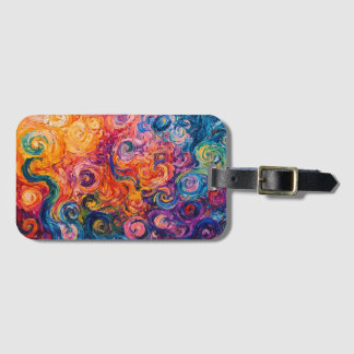 Psychedelische Wirbel Ölgemälde Gepäckanhänger