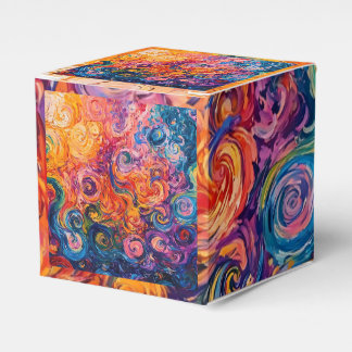 Psychedelische Wirbel Ölgemälde Geschenkschachtel