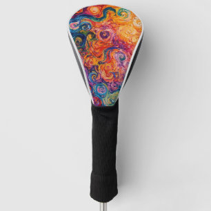Psychedelische Wirbel Ölgemälde Golf Headcover