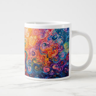 Psychedelische Wirbel Ölgemälde Jumbo-Tasse