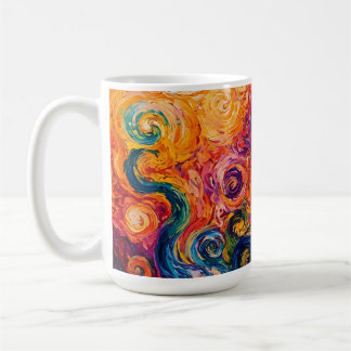Psychedelische Wirbel Ölgemälde Kaffeetasse
