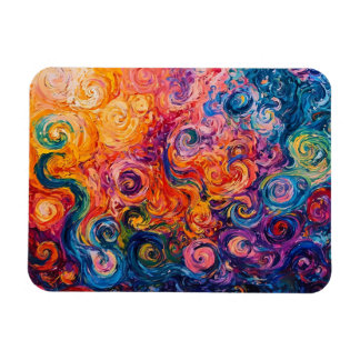 Psychedelische Wirbel Ölgemälde Magnet