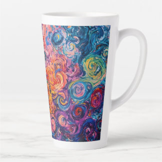 Psychedelische Wirbel Ölgemälde Milchtasse