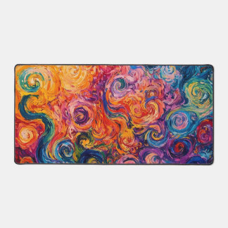 Psychedelische Wirbel Ölgemälde Schreibtischunterlage
