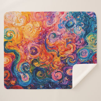 Psychedelische Wirbel Ölgemälde Sherpadecke