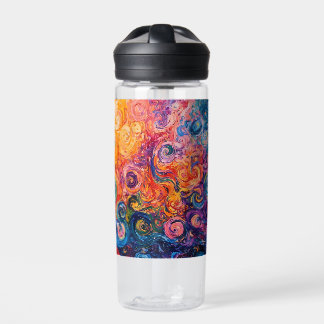 Psychedelische Wirbel Ölgemälde Trinkflasche