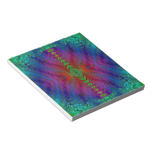 Psychedelische Zeit Warp von SD. Kelley Notizblock (angewinkelt)