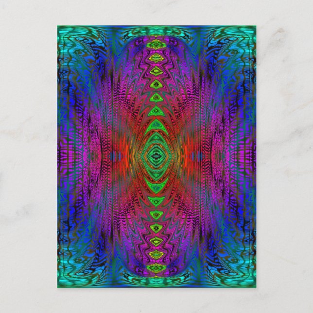 Psychedelische Zeit Warp von SD. Kelley Postkarte (Vorderseite)