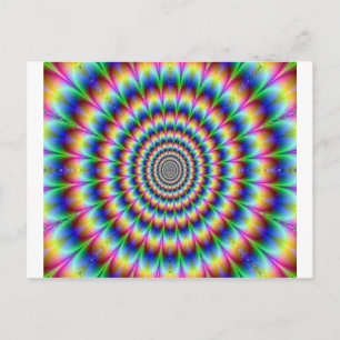 Psychedelische Zirkel bewegende Illusion dazzisier Postkarte