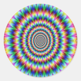 Psychedelische Zirkel bewegende Illusion dazzisier Runder Aufkleber