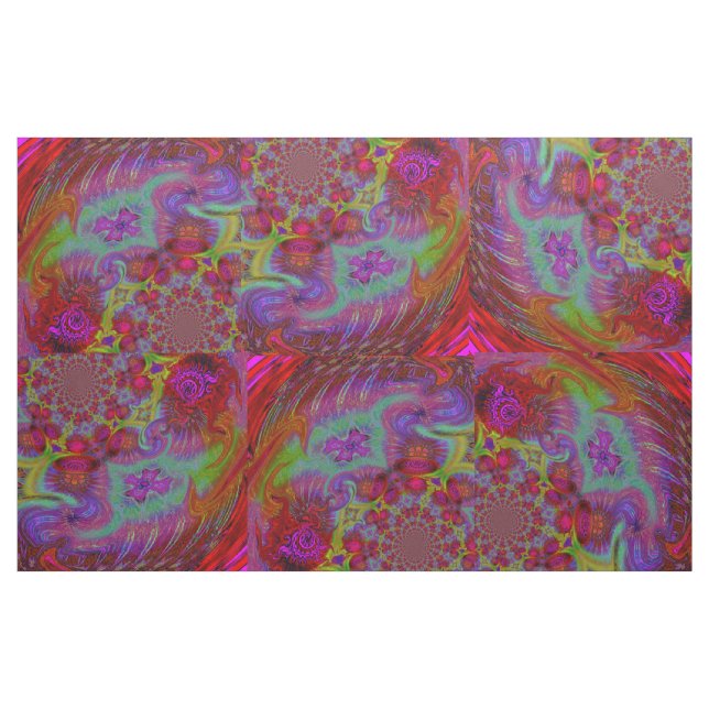 Psychedelischer abstrakter Entwurf des dunklen Stoff (Yard (91,4 cm))