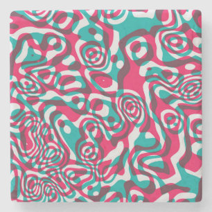 Psychedelischer Acid-Nahtloser Funky Hintergrund. Steinuntersetzer