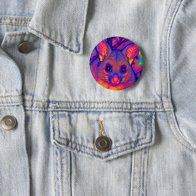 psychedelischer australischer Buschkletterbeutler Button (Beispiel)