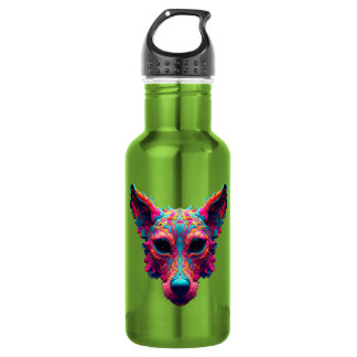 Psychedelischer bester Freund - Hundedesign-T-Shir Edelstahlflasche