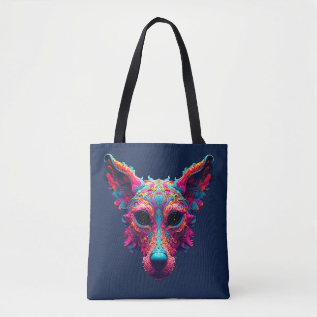 Psychedelischer bester Freund - T-Shirt mit Hunded (Vorderseite)