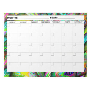 Psychedelischer Blankenkalender Notizblock