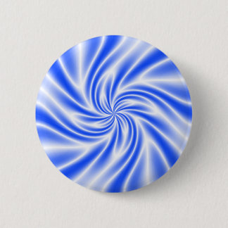 Psychedelischer blauer Strudel Button