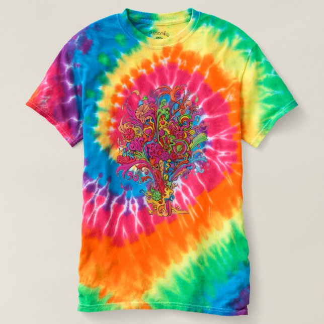 Psychedelischer Brunnen T-Shirt (Design vorne)