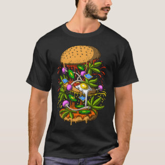 Psychedelischer Burger T-Shirt