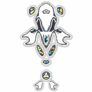 Psychedelischer Fisch Aufkleber