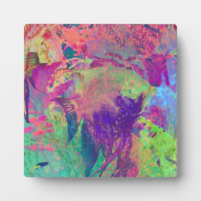 Psychedelischer Fisch Fotoplatte (Vorderseite)